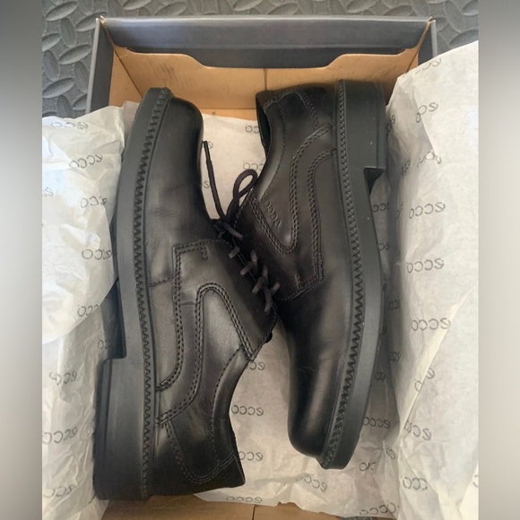 Ecco Junior Dublin Lace Shoes for Boys, Size 6.5, Black - EXCELLENT! - Picture 7 of 8
